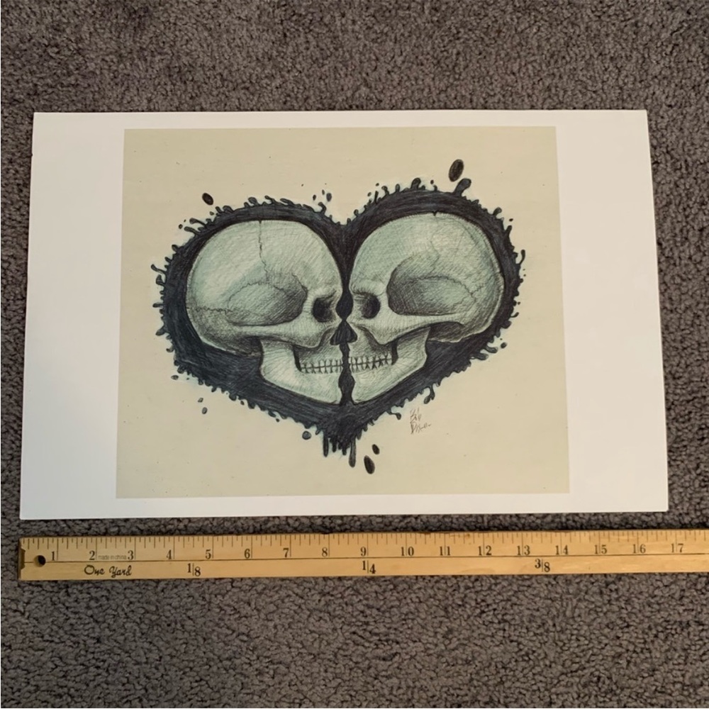 Skull Heart Art Print